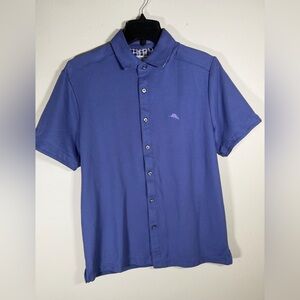Tommy Bahama Blue Short Sleeve Button Down Shirt